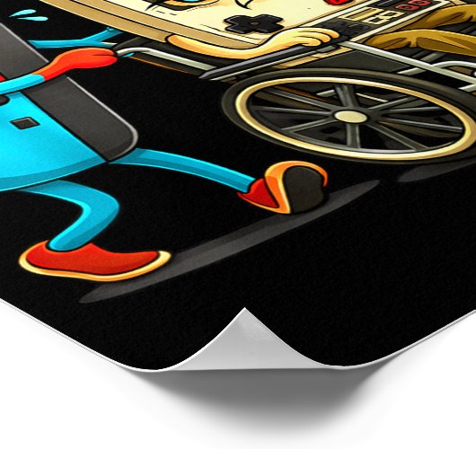 Respect Your Elders Funny Retro Gaming  Poster (Hoek)