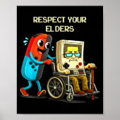 Respect Your Elders Funny Retro Gaming  Poster (Voorkant)