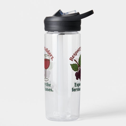 Respect Your Elders – Funny Wine Grape bottle Waterfles (Links)