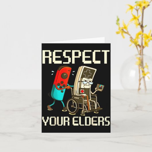 Respect Your Elders Gaming Clic  Kaart (Gele Bloem)