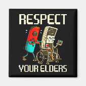 Respect Your Elders Gaming Clic  Magneet (Voorkant)