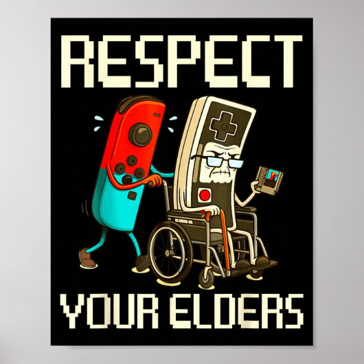Respect Your Elders Gaming Clic  Poster (Voorkant)