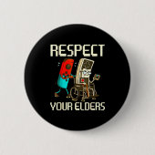 Respect Your Elders Gaming Clic  Ronde Button 5,7 Cm (Voorkant)