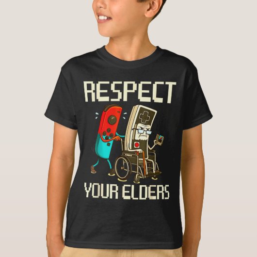 Respect Your Elders Gaming Clic T-shirt (Voorkant)