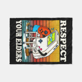 Respect Your Elders Gaming Control 80s Retro Funny Fleece Deken (Voorkant (Horizontaal))