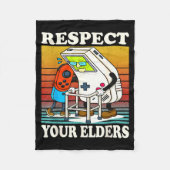 Respect Your Elders Gaming Control 80s Retro Funny Fleece Deken (Voorkant)