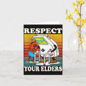 Respect Your Elders Gaming Control 80s Retro Funny Kaart (Gele Bloem)