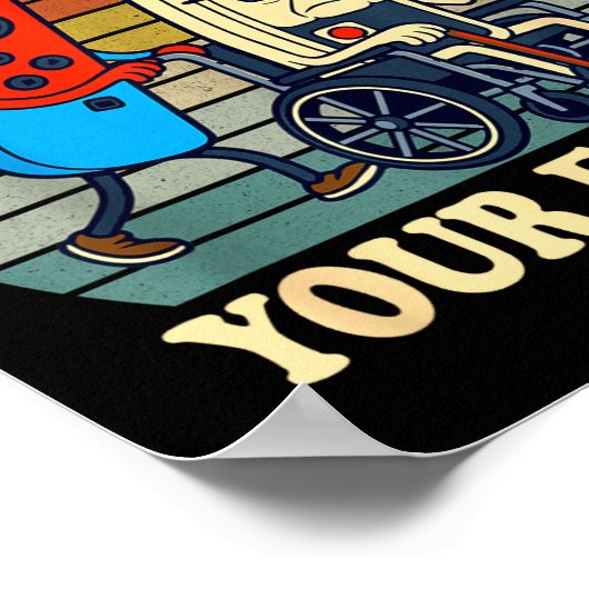 Respect Your Elders Gaming Control 80s Retro Funny Poster (Hoek)