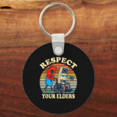 Respect Your Elders Gaming Control 80s Retro Funny Sleutelhanger (Voorkant)