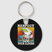 Respect Your Elders Gaming Control 80s Retro Funny Sleutelhanger (Voorkant)