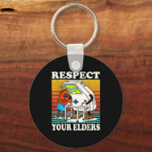 Respect Your Elders Gaming Control 80s Retro Funny Sleutelhanger (Voorkant)