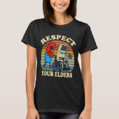 Respect Your Elders Gaming Control 80s Retro Funny T-shirt (Voorkant)