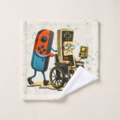 Respect Your Elders Gaming Control Retro Funny Bad Handdoek (Wasdoekje)