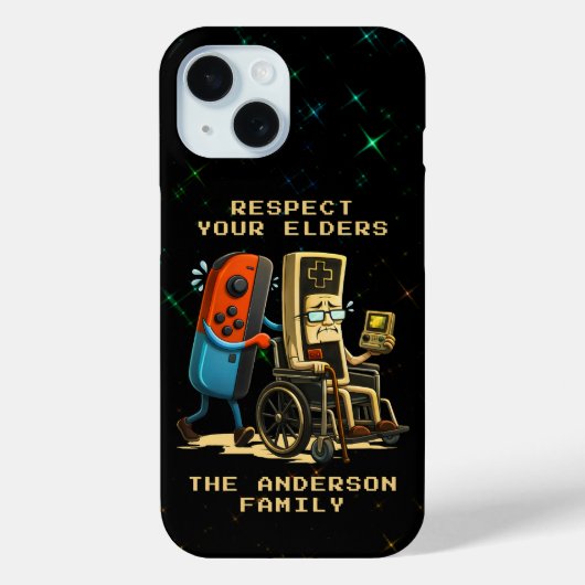 Respect Your Elders Gaming Control Retro Funny Case-Mate iPhone Case (Achterkant)