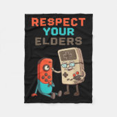 Respect Your Elders Gaming Control Retro Funny Gam Fleece Deken (Voorkant)