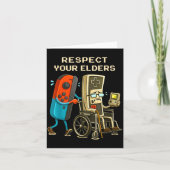 Respect Your Elders Gaming Control Retro Funny Gam Kaart (Voorkant)