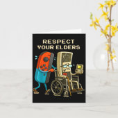 Respect Your Elders Gaming Control Retro Funny Gam Kaart (Gele Bloem)