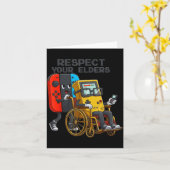 Respect Your Elders Gaming Control Retro Funny Gam Kaart (Gele Bloem)