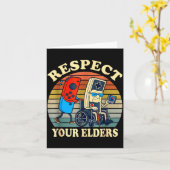 Respect Your Elders Gaming Control Retro Funny Gam Kaart (Gele Bloem)