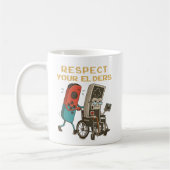 Respect Your Elders Gaming Control Retro Funny Gam Koffiemok (Links)