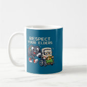 Respect Your Elders Gaming Control Retro Funny Gam Koffiemok (Links)