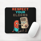 Respect Your Elders Gaming Control Retro Funny Gam Muismat (Met muis)