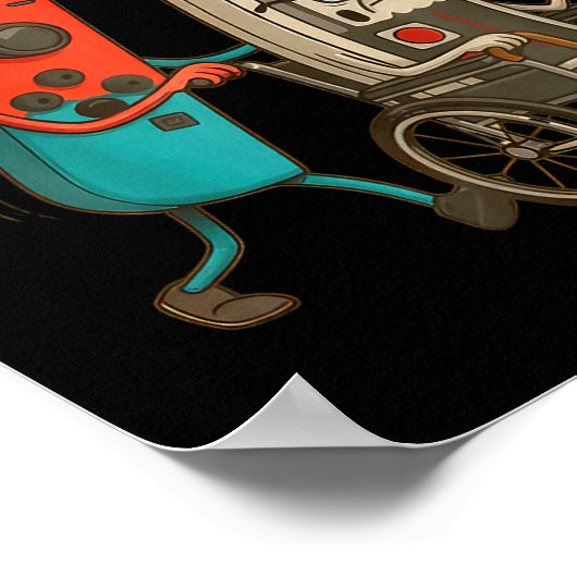 Respect Your Elders Gaming Control Retro Funny Gam Poster (Hoek)