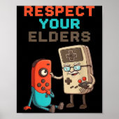 Respect Your Elders Gaming Control Retro Funny Gam Poster (Voorkant)