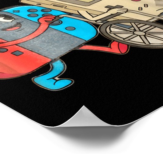 Respect Your Elders Gaming Control Retro Funny Gam Poster (Hoek)