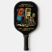 Respect Your Elders Gaming Control Retro Funny Pickleball Paddle (Voorkant)