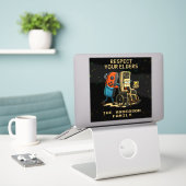 Respect Your Elders Gaming Control Retro Funny Sticker (Laptop op bureau)