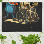 Respect Your Elders Gaming Control Retro Funny Theedoek (Gevouwen)