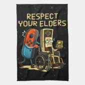 Respect Your Elders Gaming Control Retro Funny Theedoek (Verticaal)
