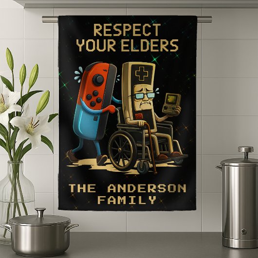 Respect Your Elders Gaming Control Retro Funny Theedoek