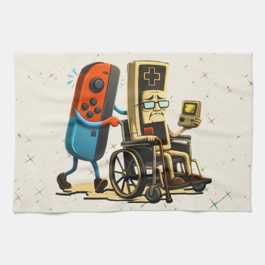 Respect Your Elders Gaming Control Retro Funny Theedoek (Horizontaal)