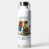 Respect Your Elders Gaming Control Retro Funny Waterfles (Voorkant)
