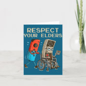 Respect Your Elders Retro Gaming Controller Funny  Kaart (Voorkant)