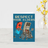 Respect Your Elders Retro Gaming Controller Funny Kaart (Gele Bloem)