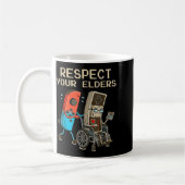 Respect Your Elders Retro Gaming Controller Funny  Koffiemok (Links)