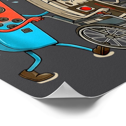 Respect Your Elders Retro Gaming Controller Funny  Poster (Hoek)