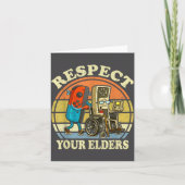 Respect Your Elders Retro Gaming Funny Controller Kaart (Voorkant)