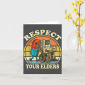 Respect Your Elders Retro Gaming Funny Controller  Kaart (Gele Bloem)