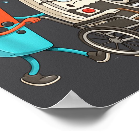 Respect Your Elders Retro Gaming Funny Controller  Poster (Hoek)