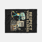 Respect Your Elders Retro Gaming Funny Gamer Contr Fleece Deken (Voorkant (Horizontaal))