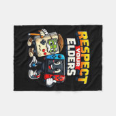 Respect Your Elders Retro Gaming Funny Gamer Contr Fleece Deken (Voorkant (Horizontaal))
