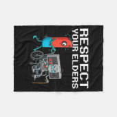 Respect Your Elders Retro Gaming Funny Gamer Contr Fleece Deken (Voorkant (Horizontaal))