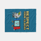 Respect Your Elders Retro Gaming Funny Gamer Contr Fleece Deken (Voorkant (Horizontaal))