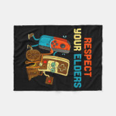 Respect Your Elders Retro Gaming Funny Gamer Contr Fleece Deken (Voorkant (Horizontaal))