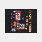 Respect Your Elders Retro Gaming Funny Gamer Contr Fleece Deken (Voorkant (Horizontaal))