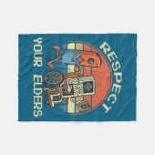 Respect Your Elders Retro Gaming Funny Gamer Contr Fleece Deken (Voorkant (Horizontaal))